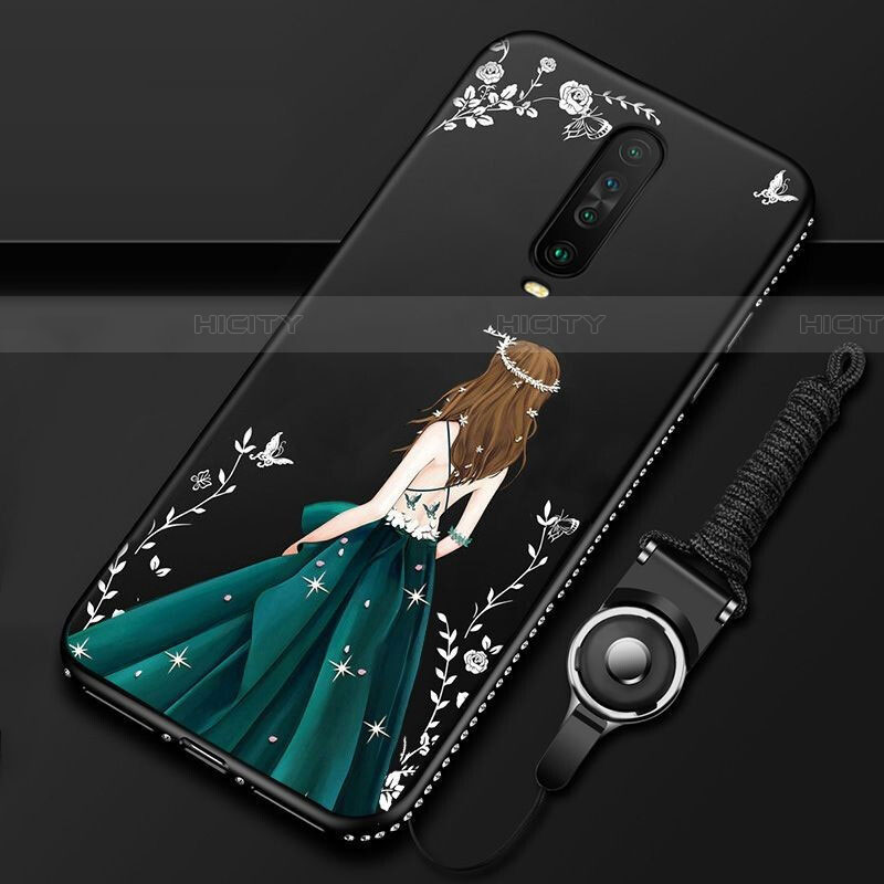 Coque Silicone Dos de Fille Souple Couleur Unie Etui Housse pour Xiaomi Redmi K30i 5G Plus