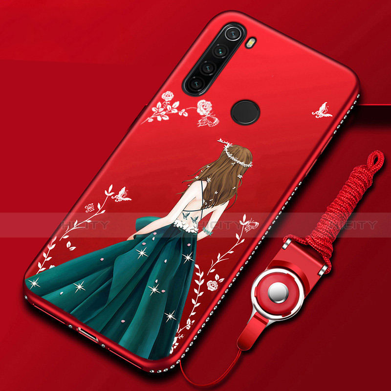 Coque Silicone Dos de Fille Souple Couleur Unie Etui Housse pour Xiaomi Redmi Note 8 (2021) Plus