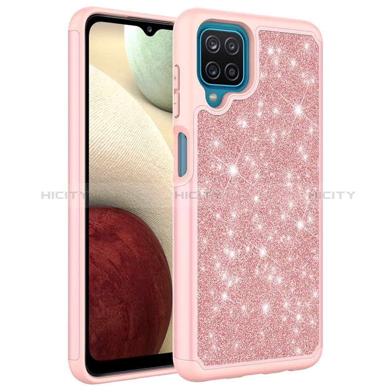 Coque Silicone et Plastique Housse Etui Protection Integrale 360 Degres Bling-Bling JX1 pour Samsung Galaxy A12 5G Plus