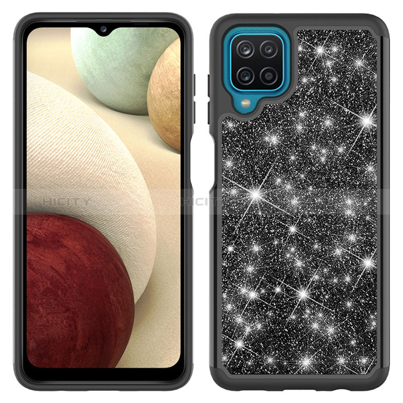 Coque Silicone et Plastique Housse Etui Protection Integrale 360 Degres Bling-Bling JX1 pour Samsung Galaxy A12 Nacho Plus