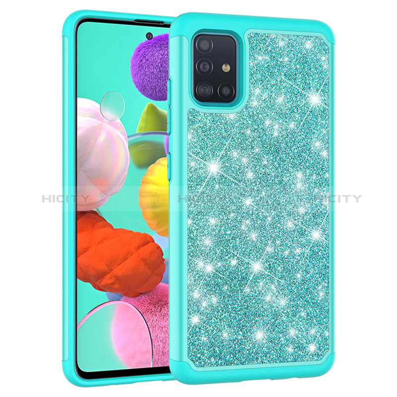 Coque Silicone et Plastique Housse Etui Protection Integrale 360 Degres Bling-Bling JX1 pour Samsung Galaxy A51 5G Plus