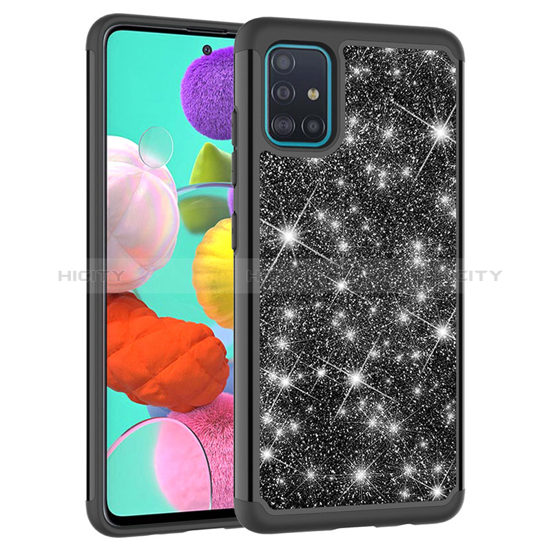 Coque Silicone et Plastique Housse Etui Protection Integrale 360 Degres Bling-Bling JX1 pour Samsung Galaxy A51 5G Plus