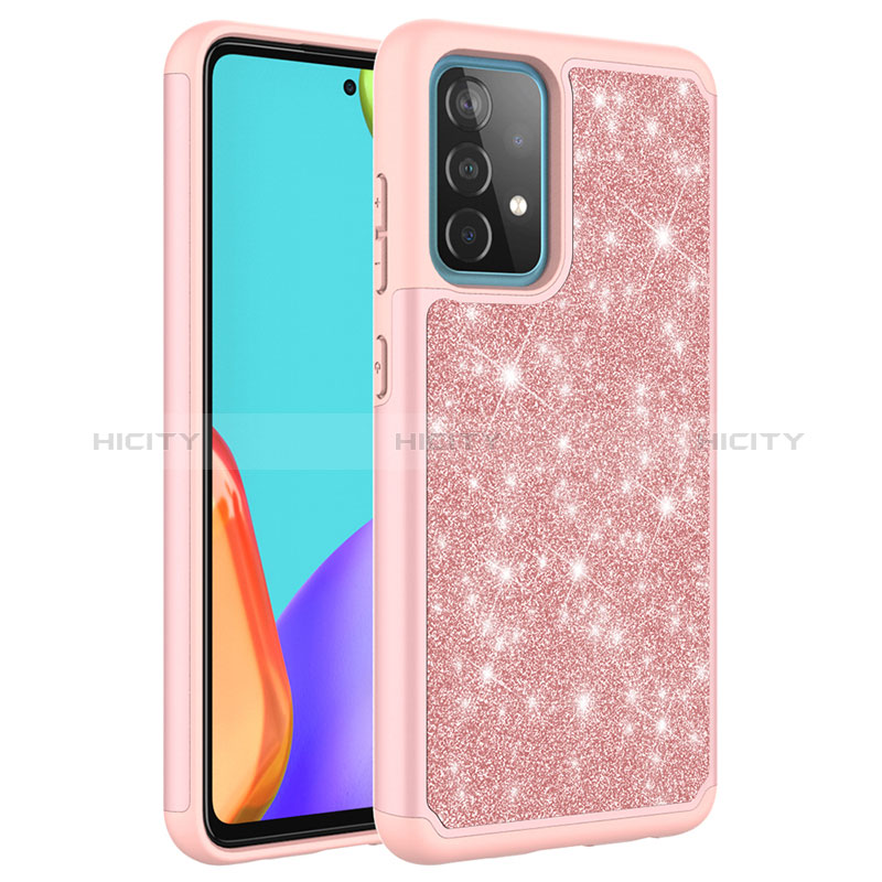 Coque Silicone et Plastique Housse Etui Protection Integrale 360 Degres Bling-Bling JX1 pour Samsung Galaxy A52s 5G Plus