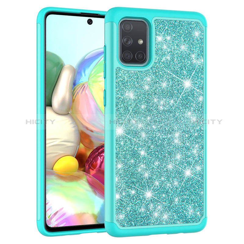 Coque Silicone et Plastique Housse Etui Protection Integrale 360 Degres Bling-Bling JX1 pour Samsung Galaxy A71 4G A715 Plus