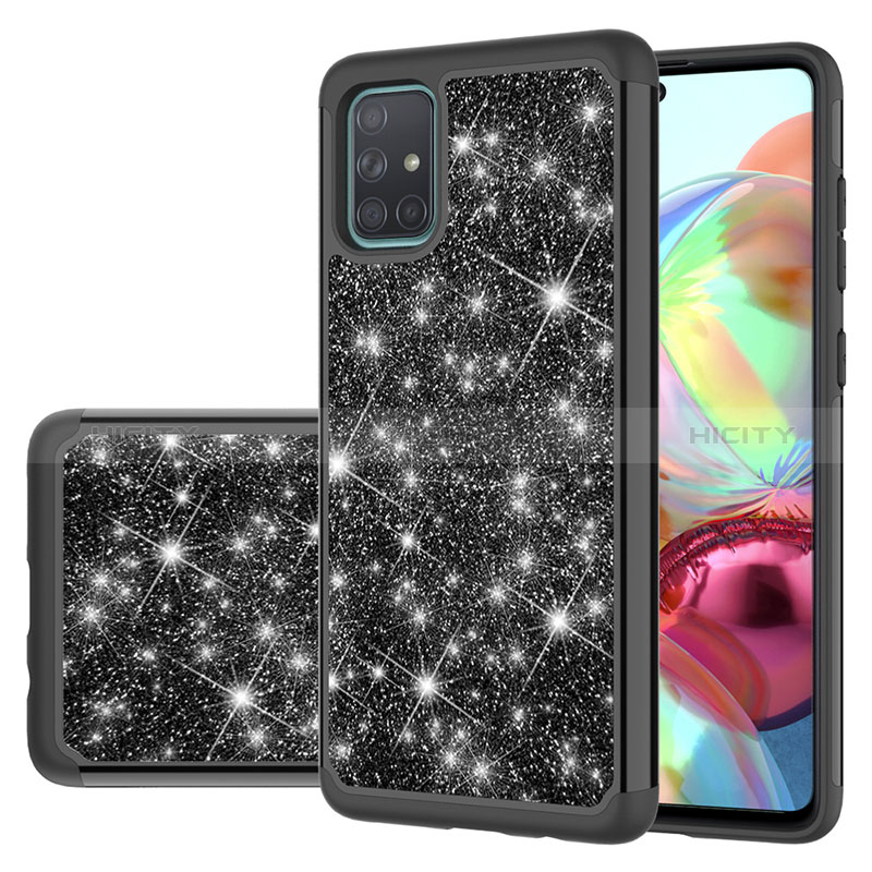 Coque Silicone et Plastique Housse Etui Protection Integrale 360 Degres Bling-Bling JX1 pour Samsung Galaxy A71 4G A715 Plus