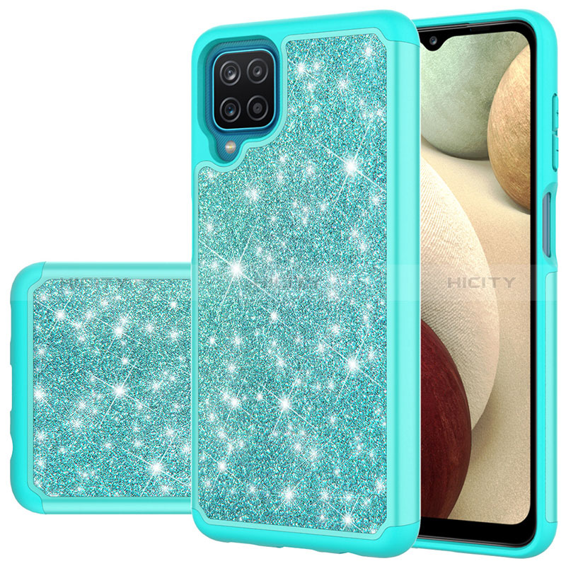 Coque Silicone et Plastique Housse Etui Protection Integrale 360 Degres Bling-Bling JX1 pour Samsung Galaxy F12 Plus