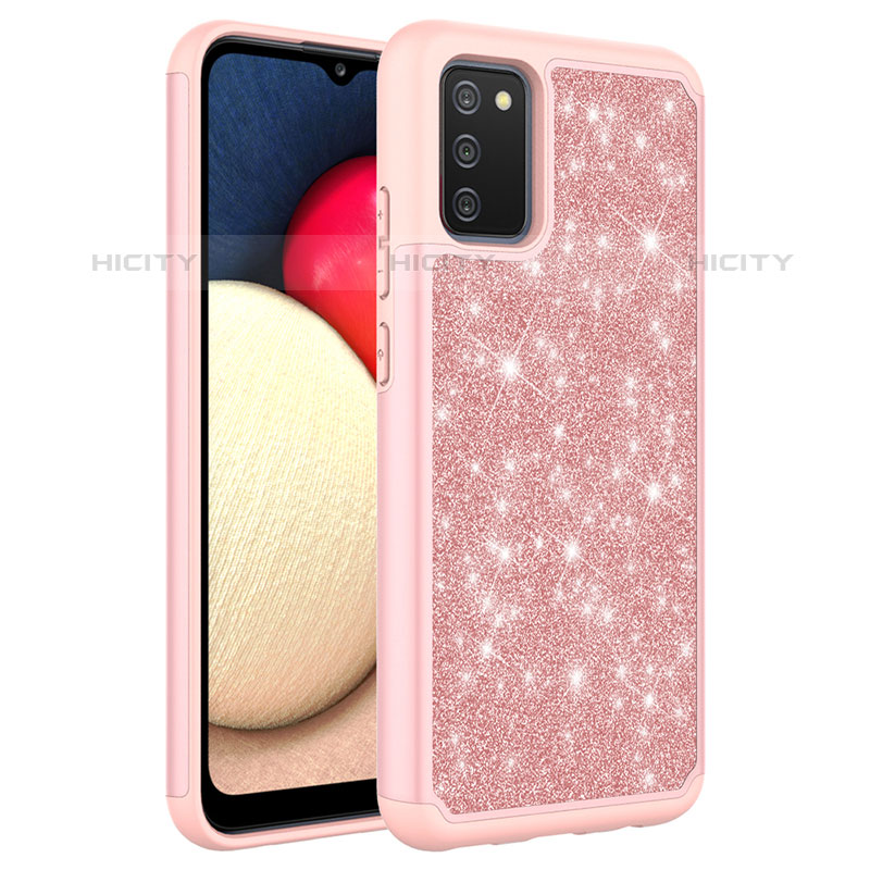 Coque Silicone et Plastique Housse Etui Protection Integrale 360 Degres Bling-Bling JX1 pour Samsung Galaxy M02s Plus