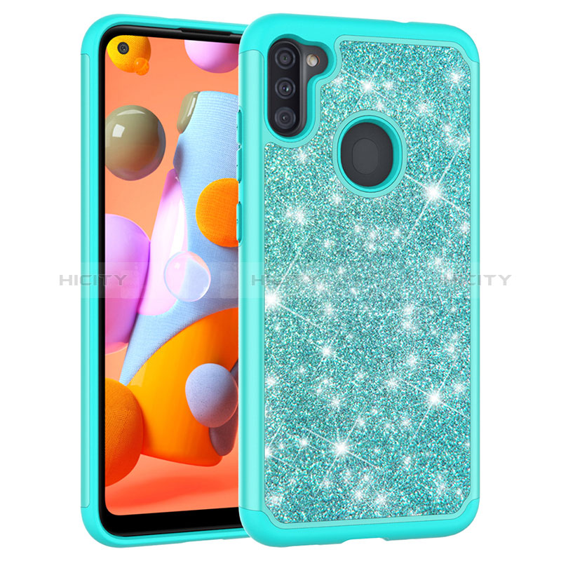 Coque Silicone et Plastique Housse Etui Protection Integrale 360 Degres Bling-Bling JX1 pour Samsung Galaxy M11 Plus