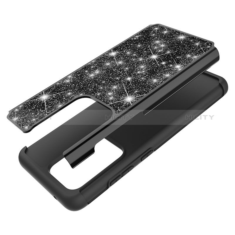 Coque Silicone et Plastique Housse Etui Protection Integrale 360 Degres Bling-Bling JX1 pour Samsung Galaxy S20 Ultra Plus