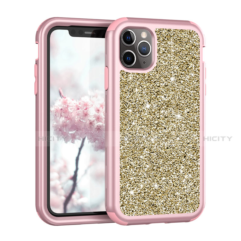 Coque Silicone et Plastique Housse Etui Protection Integrale 360 Degres Bling-Bling pour Apple iPhone 11 Pro Mixte Plus