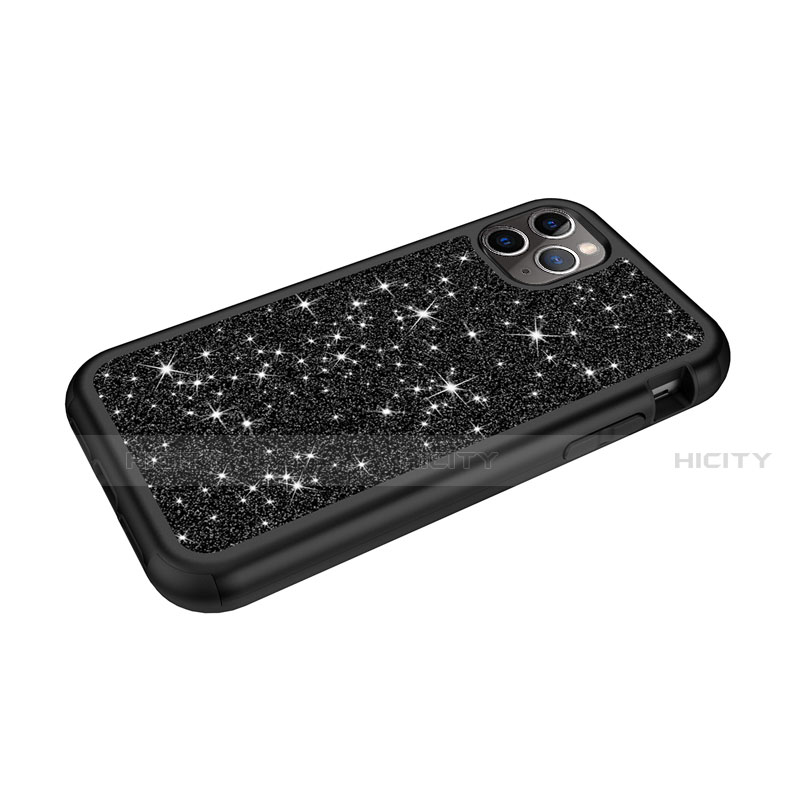 Coque Silicone et Plastique Housse Etui Protection Integrale 360 Degres Bling-Bling pour Apple iPhone 11 Pro Plus