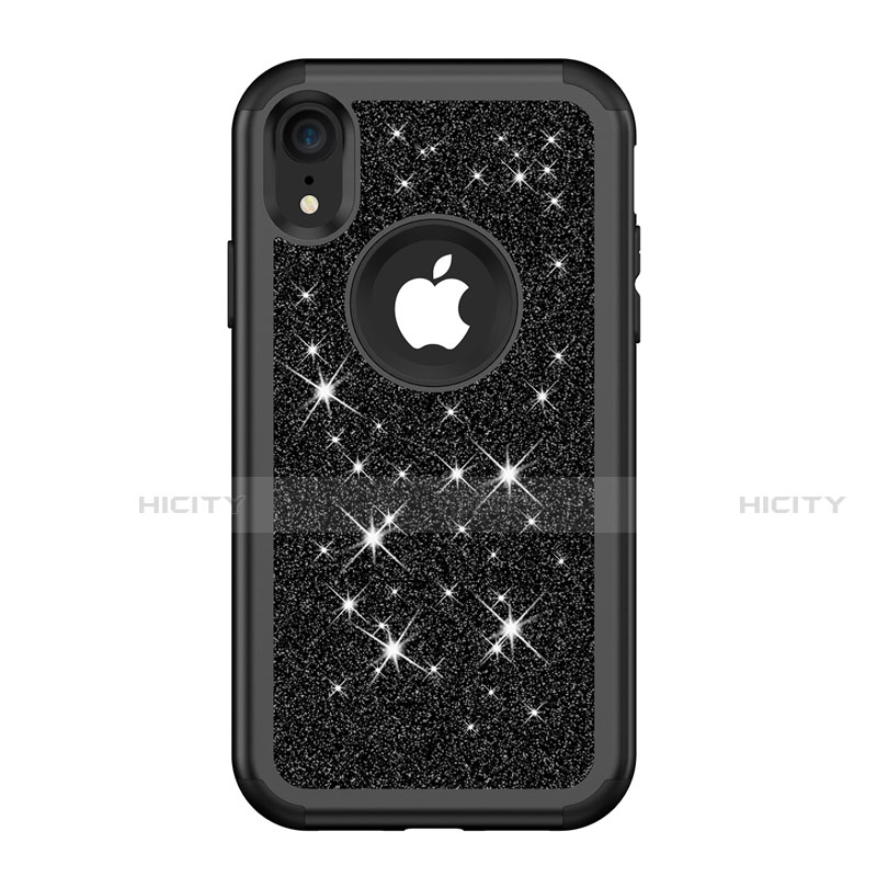 Coque Silicone et Plastique Housse Etui Protection Integrale 360 Degres Bling-Bling pour Apple iPhone XR Plus