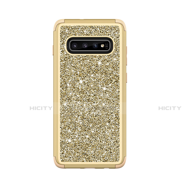 Coque Silicone et Plastique Housse Etui Protection Integrale 360 Degres Bling-Bling pour Samsung Galaxy S10 5G Plus