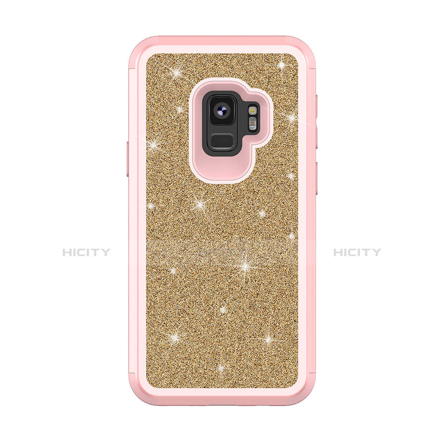 Coque Silicone et Plastique Housse Etui Protection Integrale 360 Degres Bling-Bling pour Samsung Galaxy S9 Plus