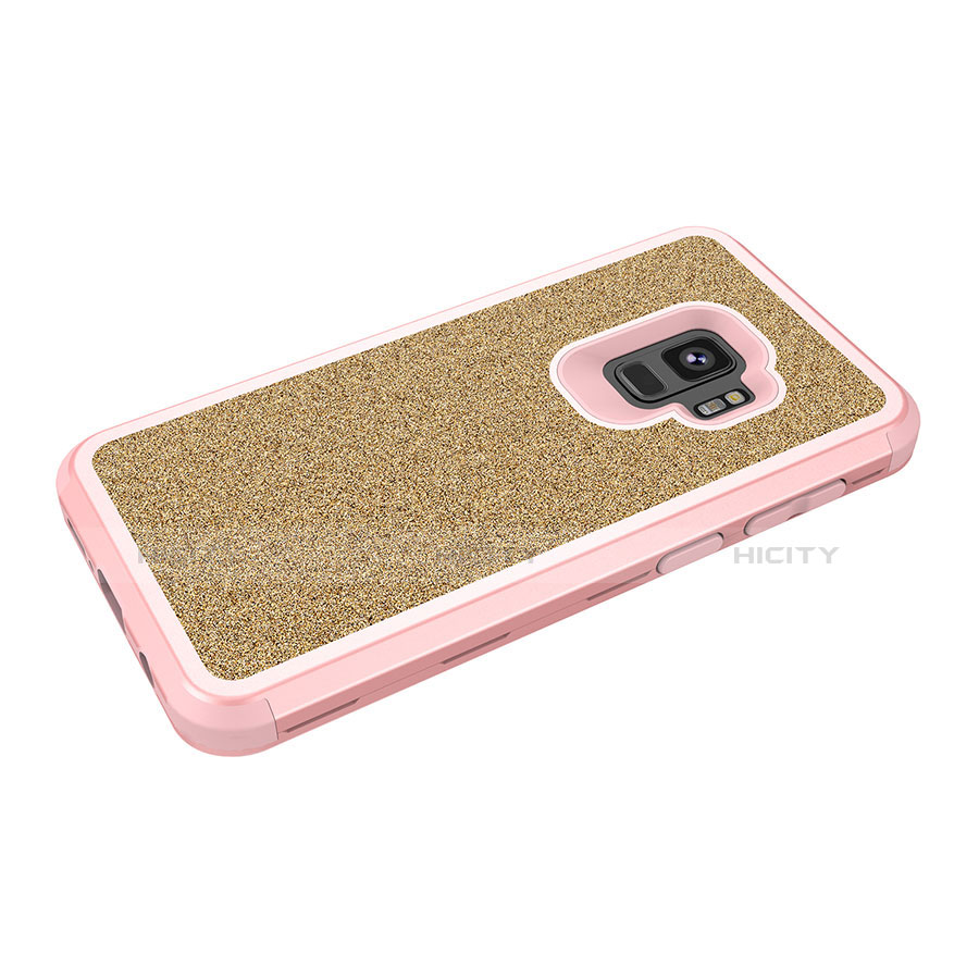 Coque Silicone et Plastique Housse Etui Protection Integrale 360 Degres Bling-Bling pour Samsung Galaxy S9 Plus