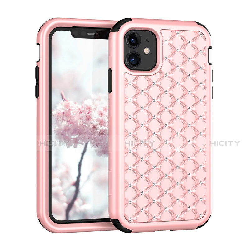 Coque Silicone et Plastique Housse Etui Protection Integrale 360 Degres Bling-Bling U01 pour Apple iPhone 11 Mixte Plus