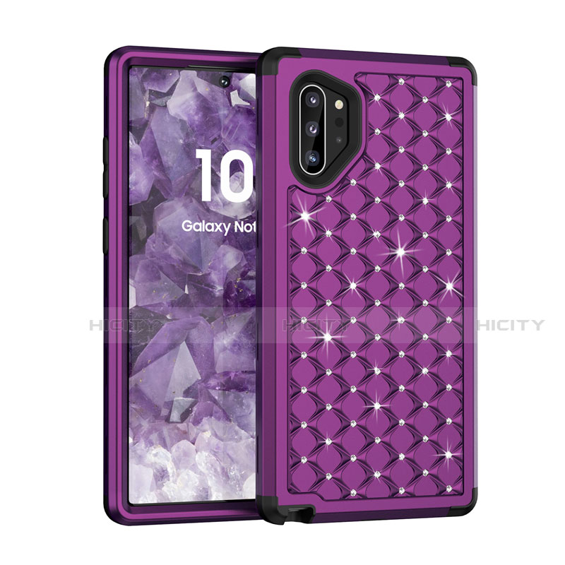 Coque Silicone et Plastique Housse Etui Protection Integrale 360 Degres Bling-Bling U01 pour Samsung Galaxy Note 10 Plus 5G Plus