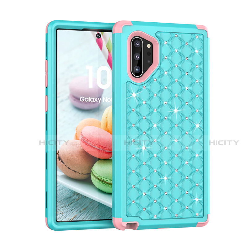 Coque Silicone et Plastique Housse Etui Protection Integrale 360 Degres Bling-Bling U01 pour Samsung Galaxy Note 10 Plus 5G Plus