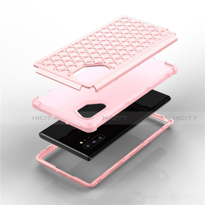 Coque Silicone et Plastique Housse Etui Protection Integrale 360 Degres Bling-Bling U01 pour Samsung Galaxy Note 10 Plus 5G Plus