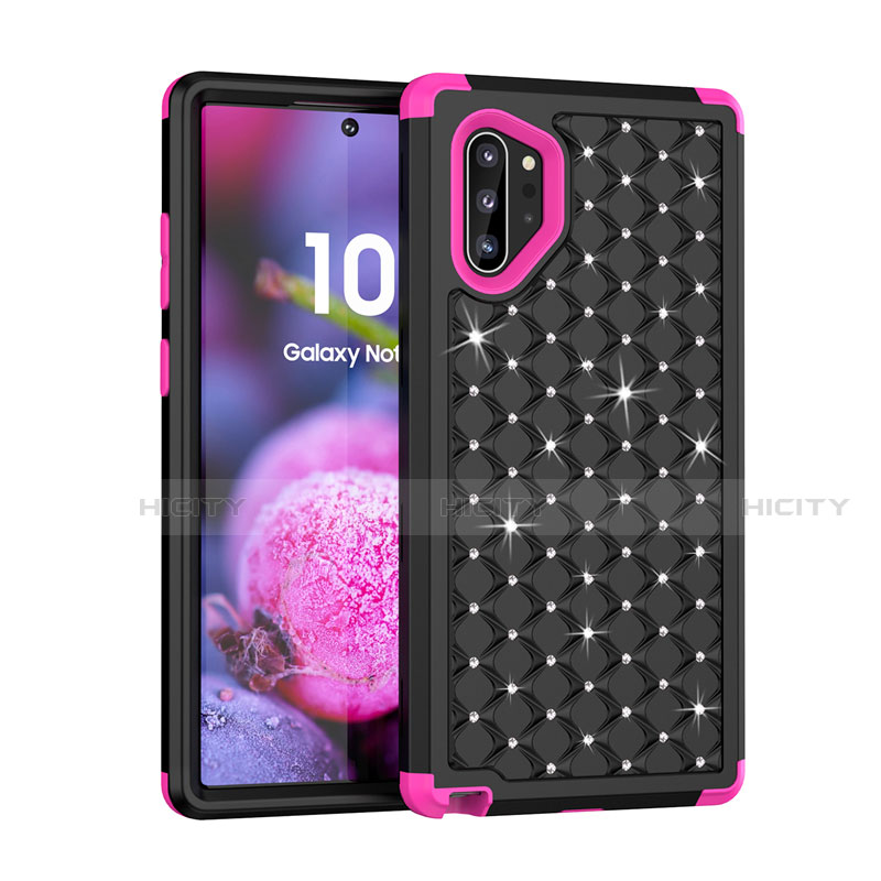 Coque Silicone et Plastique Housse Etui Protection Integrale 360 Degres Bling-Bling U01 pour Samsung Galaxy Note 10 Plus Plus