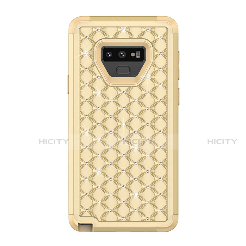 Coque Silicone et Plastique Housse Etui Protection Integrale 360 Degres Bling-Bling U01 pour Samsung Galaxy Note 9 Or Plus