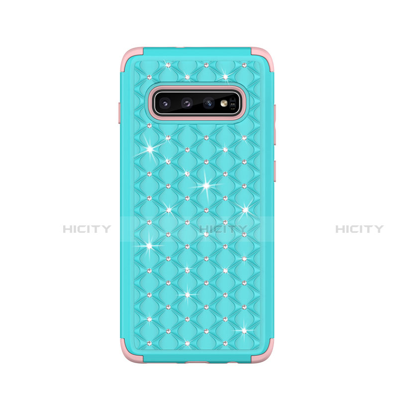 Coque Silicone et Plastique Housse Etui Protection Integrale 360 Degres Bling-Bling U01 pour Samsung Galaxy S10 5G Plus