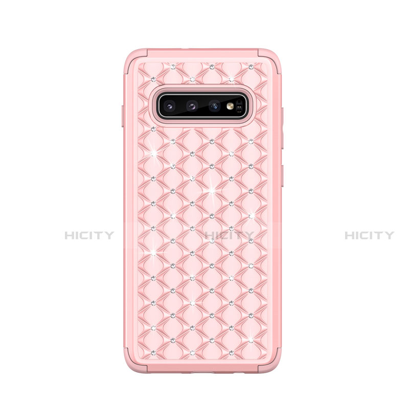 Coque Silicone et Plastique Housse Etui Protection Integrale 360 Degres Bling-Bling U01 pour Samsung Galaxy S10 Plus