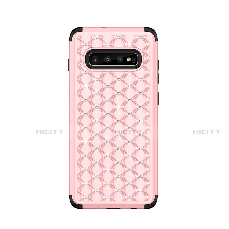 Coque Silicone et Plastique Housse Etui Protection Integrale 360 Degres Bling-Bling U01 pour Samsung Galaxy S10 Plus