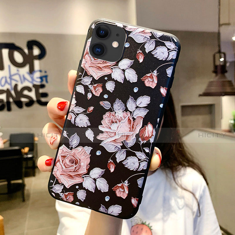 Coque Silicone Fleurs Souple Couleur Unie Etui Housse H02 pour Apple iPhone 11 Plus