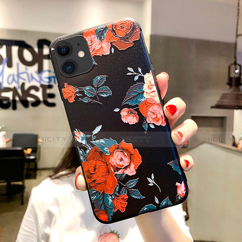 Coque Silicone Fleurs Souple Couleur Unie Etui Housse H02 pour Apple iPhone 11 Plus