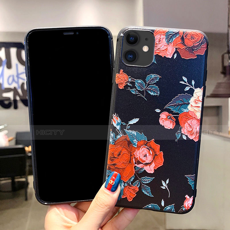 Coque Silicone Fleurs Souple Couleur Unie Etui Housse H02 pour Apple iPhone 11 Plus