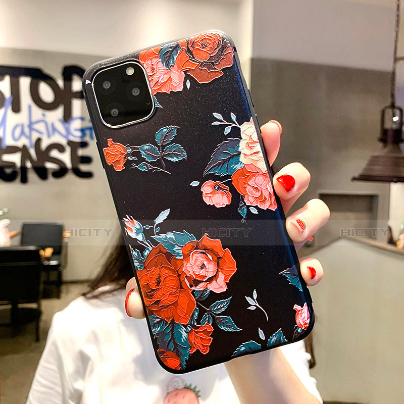 Coque Silicone Fleurs Souple Couleur Unie Etui Housse H02 pour Apple iPhone 11 Pro Max Plus