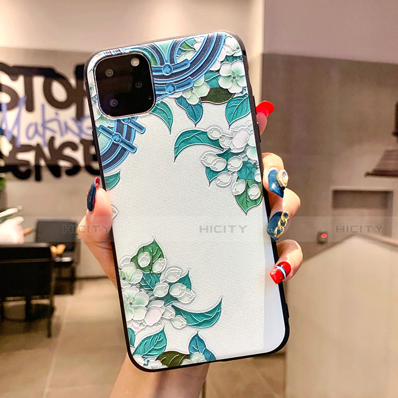 Coque Silicone Fleurs Souple Couleur Unie Etui Housse H05 pour Apple iPhone 11 Pro Max Plus