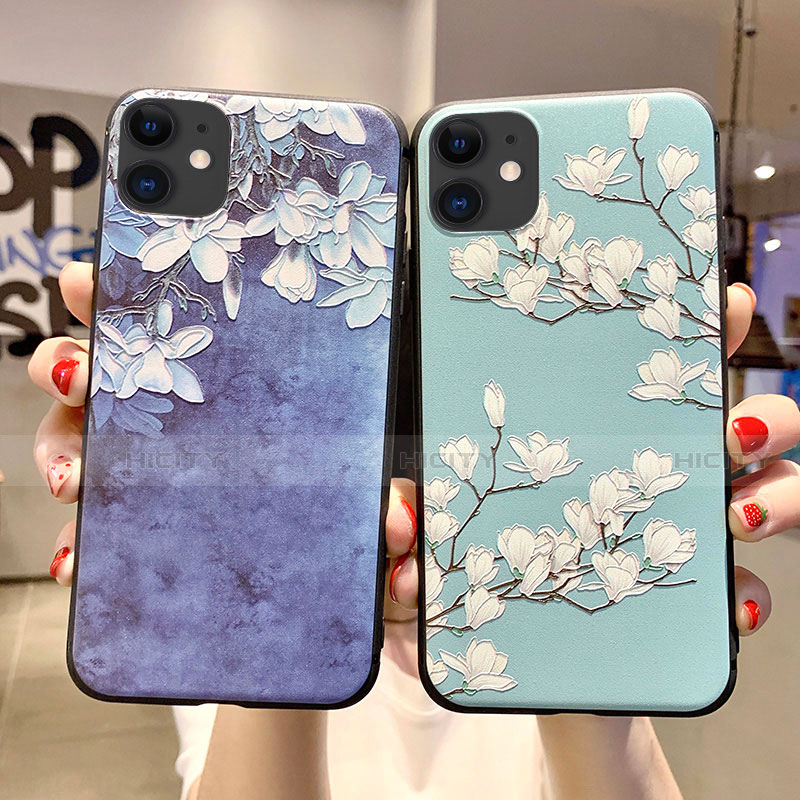 Coque Silicone Fleurs Souple Couleur Unie Etui Housse H07 pour Apple iPhone 11 Plus