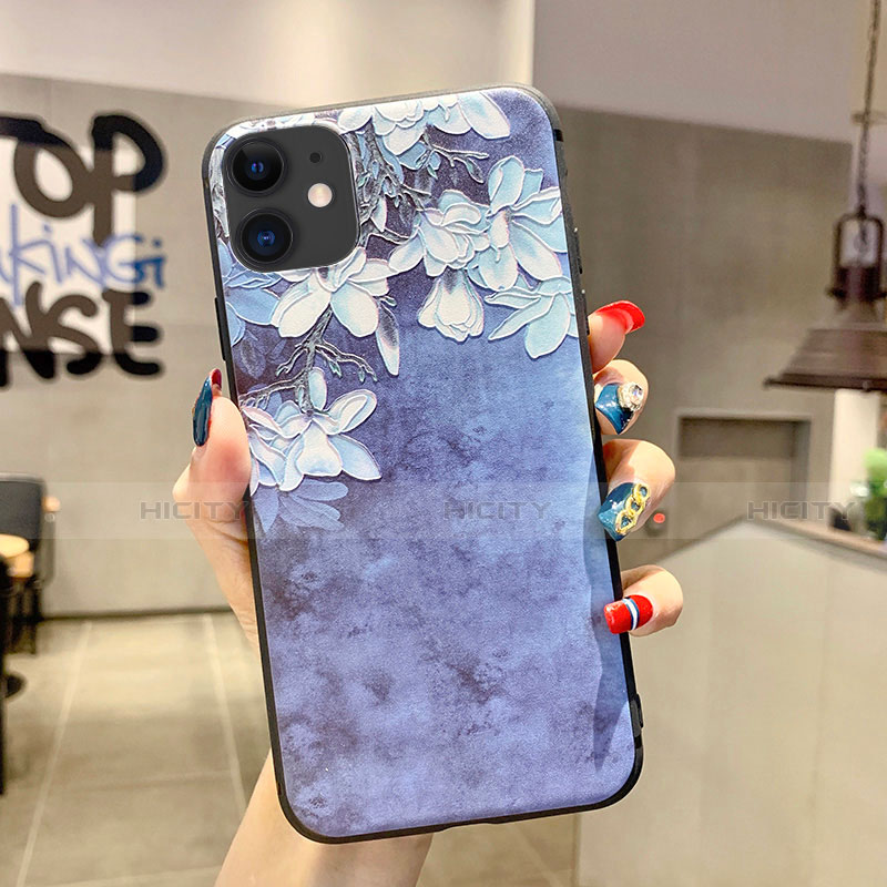 Coque Silicone Fleurs Souple Couleur Unie Etui Housse H07 pour Apple iPhone 11 Plus