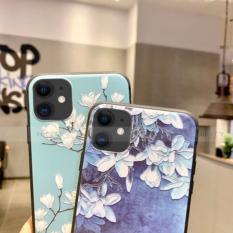 Coque Silicone Fleurs Souple Couleur Unie Etui Housse H07 pour Apple iPhone 11 Plus