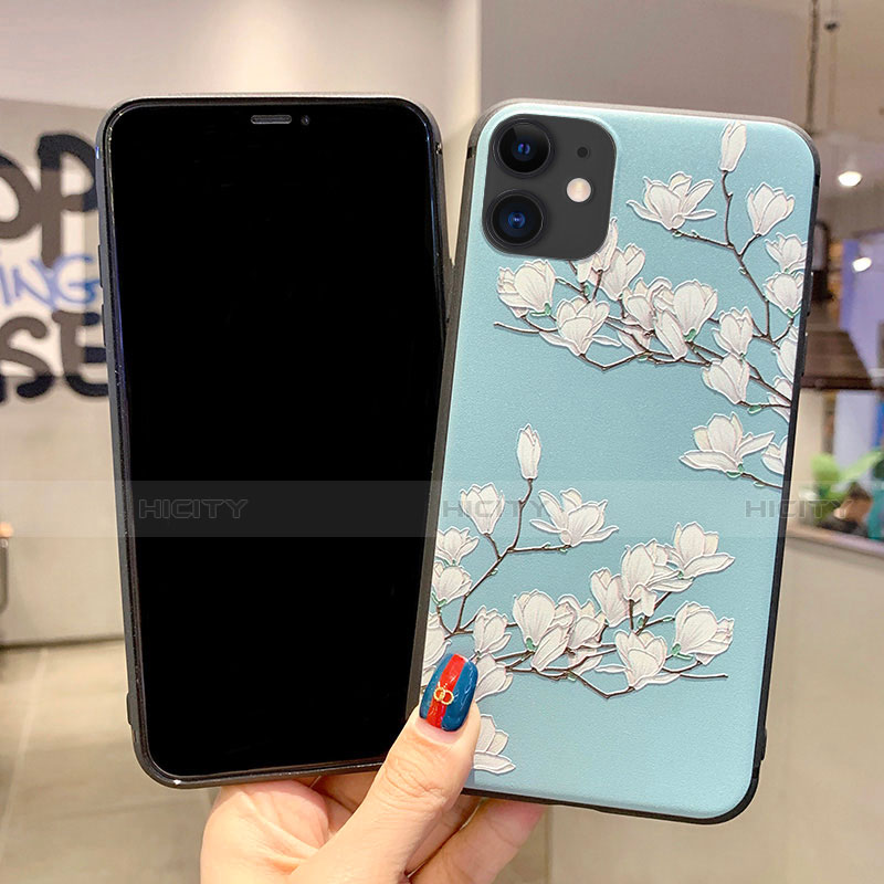 Coque Silicone Fleurs Souple Couleur Unie Etui Housse H07 pour Apple iPhone 11 Plus