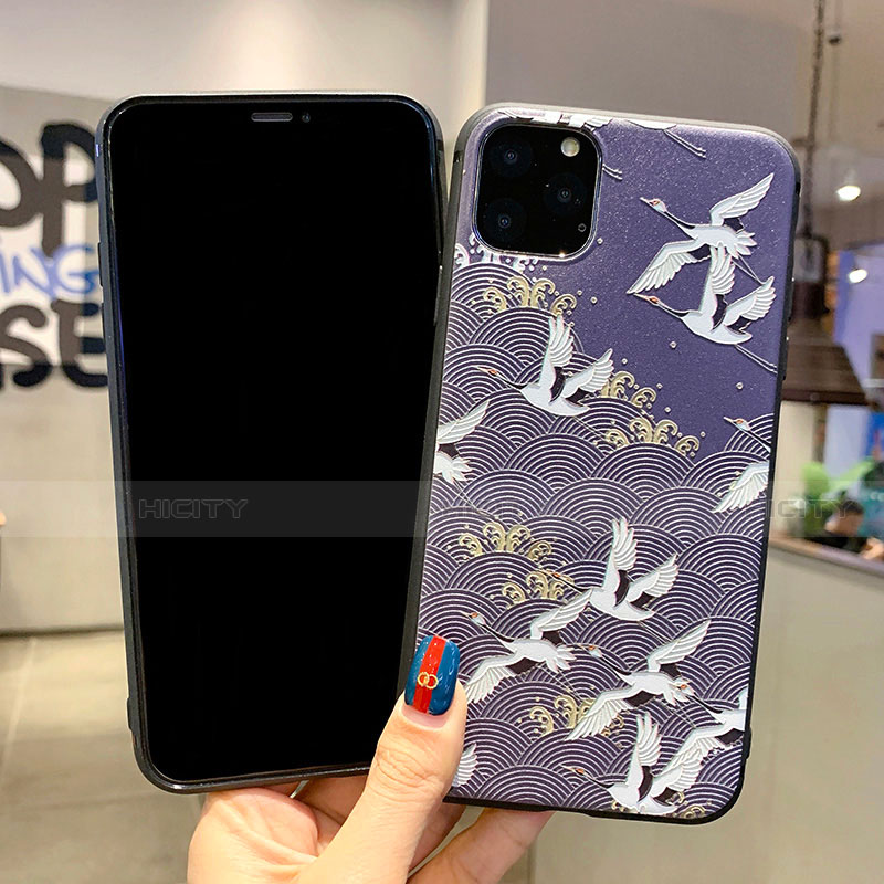 Coque Silicone Fleurs Souple Couleur Unie Etui Housse H08 pour Apple iPhone 11 Pro Max Plus