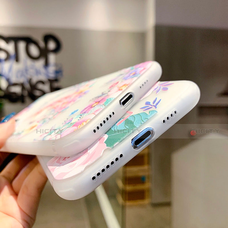 Coque Silicone Fleurs Souple Couleur Unie Etui Housse H10 pour Apple iPhone 11 Plus