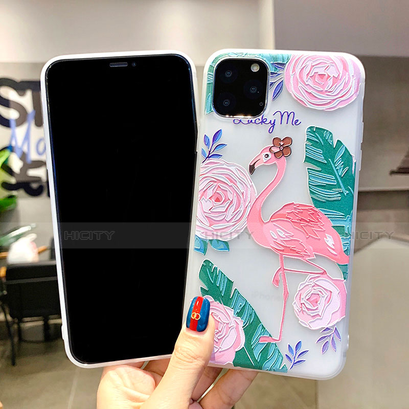 Coque Silicone Fleurs Souple Couleur Unie Etui Housse H10 pour Apple iPhone 11 Plus