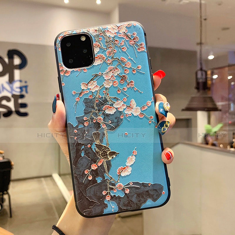 Coque Silicone Fleurs Souple Couleur Unie Etui Housse H20 pour Apple iPhone 11 Pro Mixte Plus