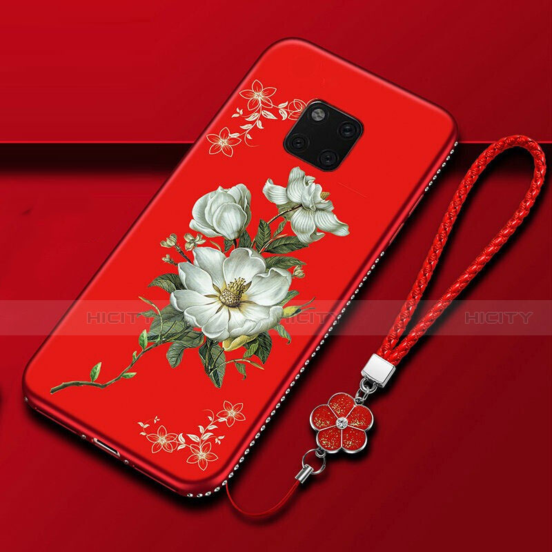 Coque Silicone Fleurs Souple Couleur Unie Etui Housse K01 pour Huawei Mate 20 Pro Plus