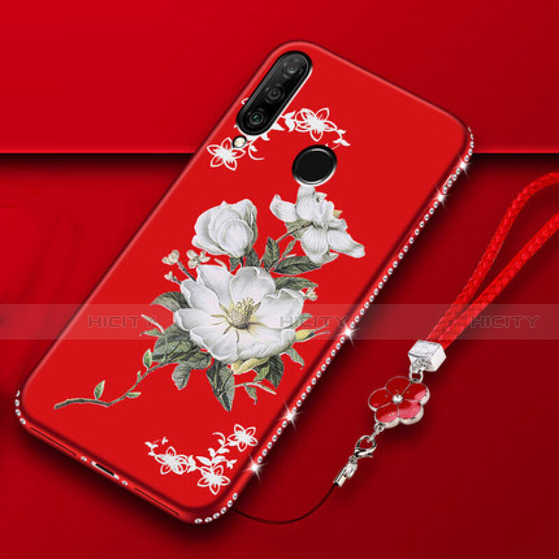 Coque Silicone Fleurs Souple Couleur Unie Etui Housse K01 pour Huawei P30 Lite New Edition Colorful Plus