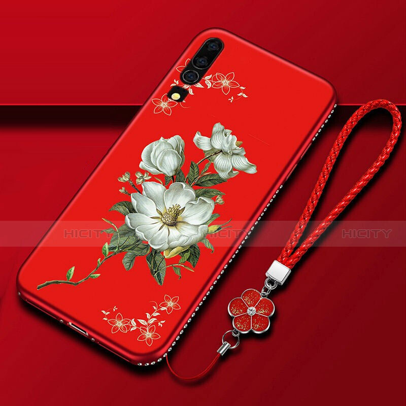 Coque Silicone Fleurs Souple Couleur Unie Etui Housse K01 pour Huawei P30 Plus