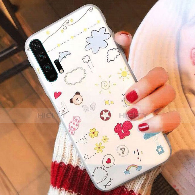 Coque Silicone Fleurs Souple Couleur Unie Etui Housse K02 pour Huawei Honor 20 Pro Colorful Plus