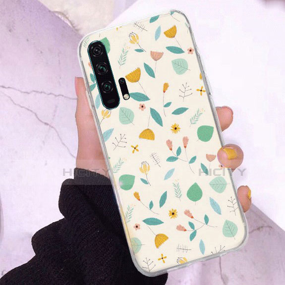 Coque Silicone Fleurs Souple Couleur Unie Etui Housse K02 pour Huawei Honor 20 Pro Plus