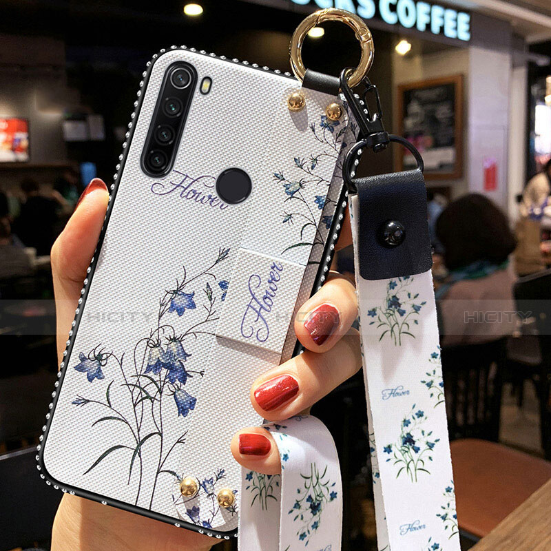 Coque Silicone Fleurs Souple Couleur Unie Etui Housse K02 pour Xiaomi Redmi Note 8T Blanc Plus