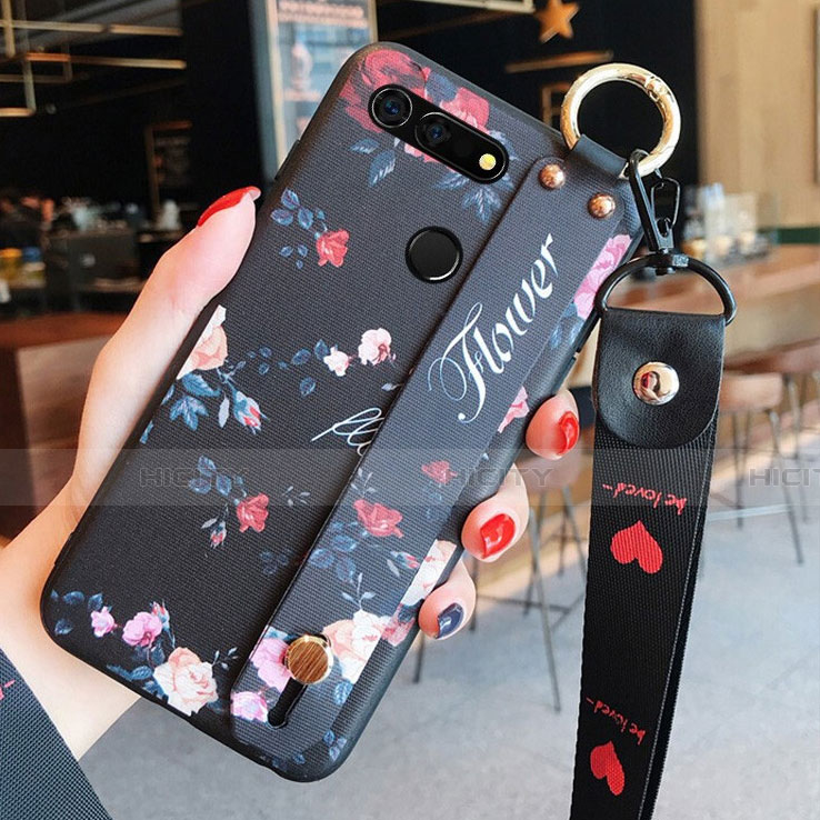 Coque Silicone Fleurs Souple Couleur Unie Etui Housse K03 pour Huawei Honor View 20 Plus