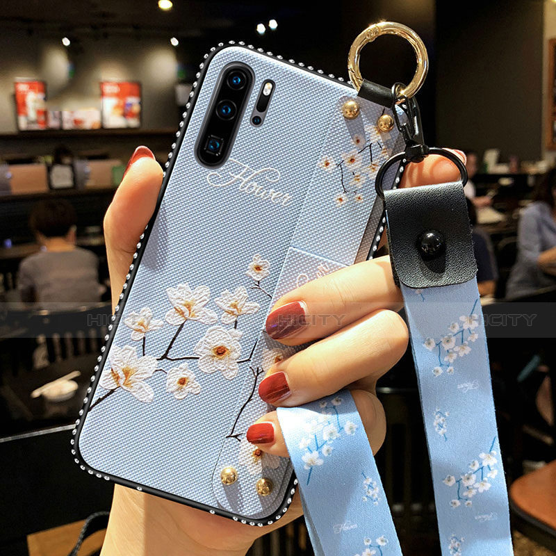 Coque Silicone Fleurs Souple Couleur Unie Etui Housse K04 pour Huawei P30 Pro Plus