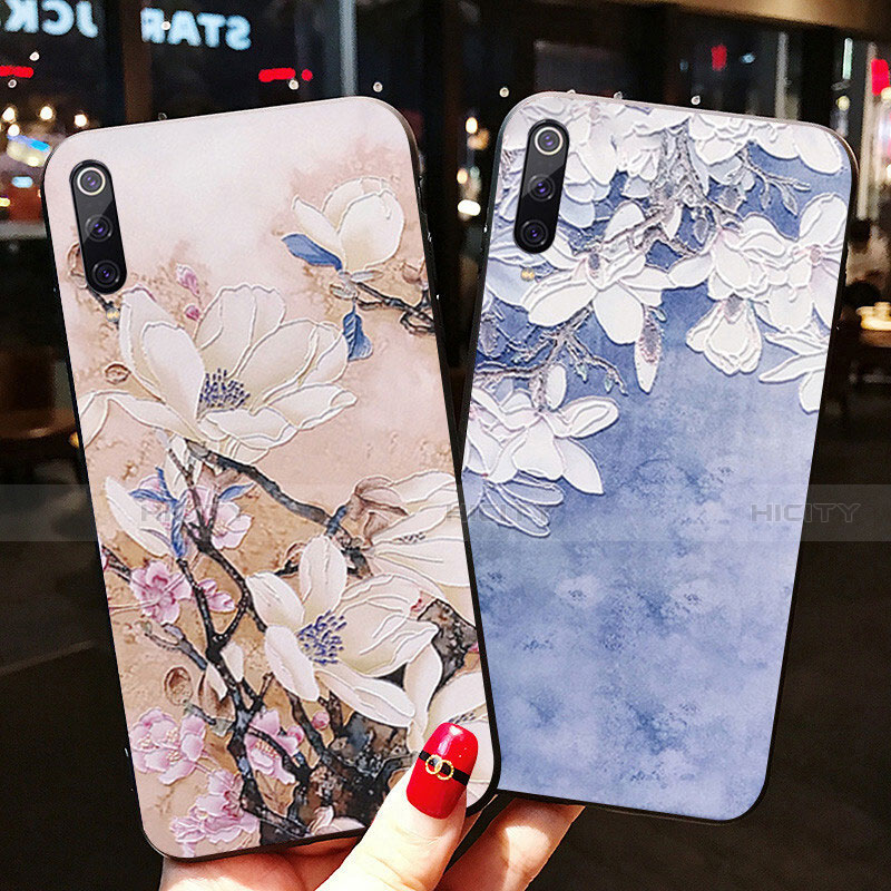 Coque Silicone Fleurs Souple Couleur Unie Etui Housse K08 pour Xiaomi Mi A3 Plus